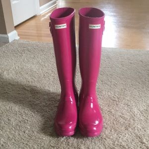 Women's size 9 Hunter boots hot pink